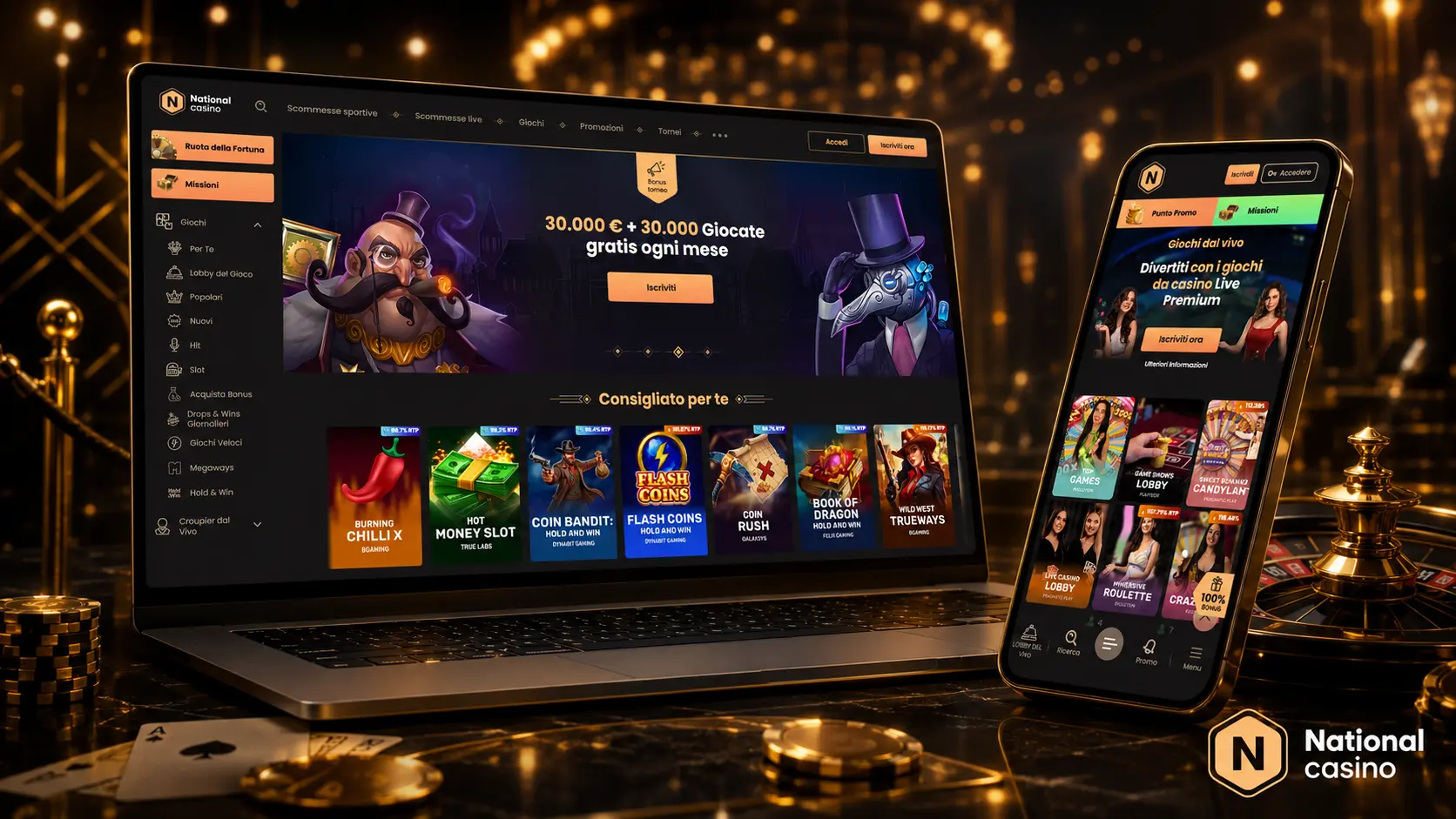Esperienza mobile su National Casino