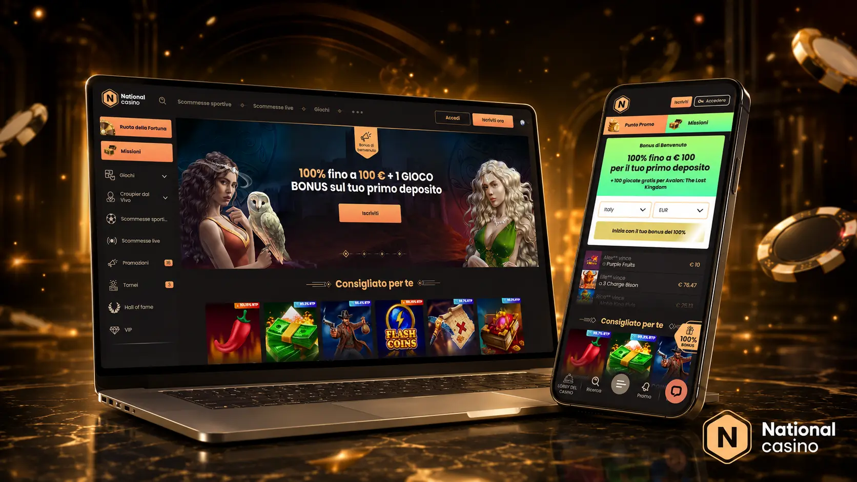 Libreria giochi di National Casino