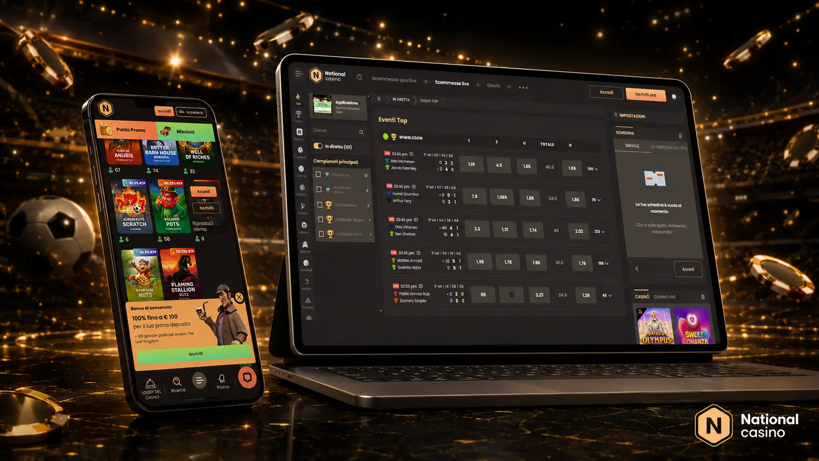 Pagamenti e operazioni in EUR su National Casino